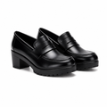 Marseille women's black loafers upper detail