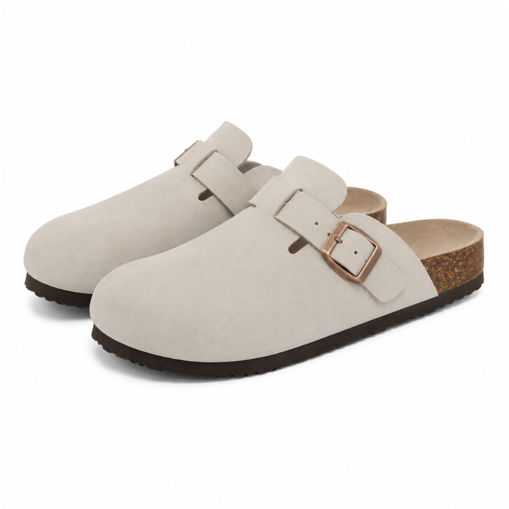 Loire women's off-white sandals side profile