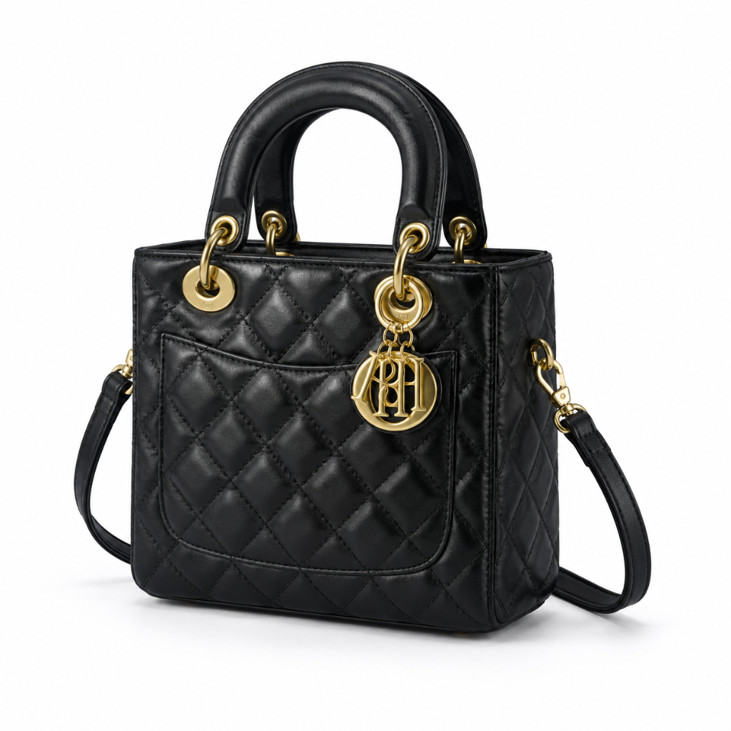 Rivoli women's black shoulder bag material detail