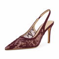 Nice women's red court shoes side profile
