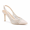 Nice women's white court shoes side profile