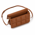 Portofino women's light brown shoulder bag closure detail