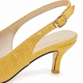 Colmar women's yellow court shoes buckle strap detail