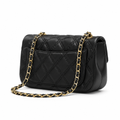 Louvre women's black shoulder bag material detail