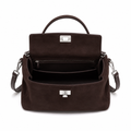 Marais women's burgundy tote bag interior detail