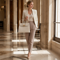 Vendôme white felt bag organiser additional view