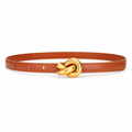 Vienna women's light brown leather belt