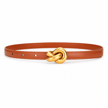 Vienna women's light brown leather belt