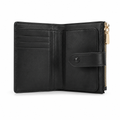 As women's black wallet interior compartments