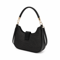 Florence women's black crossbody bag half-moon silhouette
