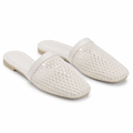 Concorde women's white mules side profile