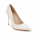 Lyon women's white court shoes side profile