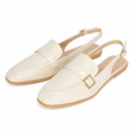 Milan women's white mules side profile