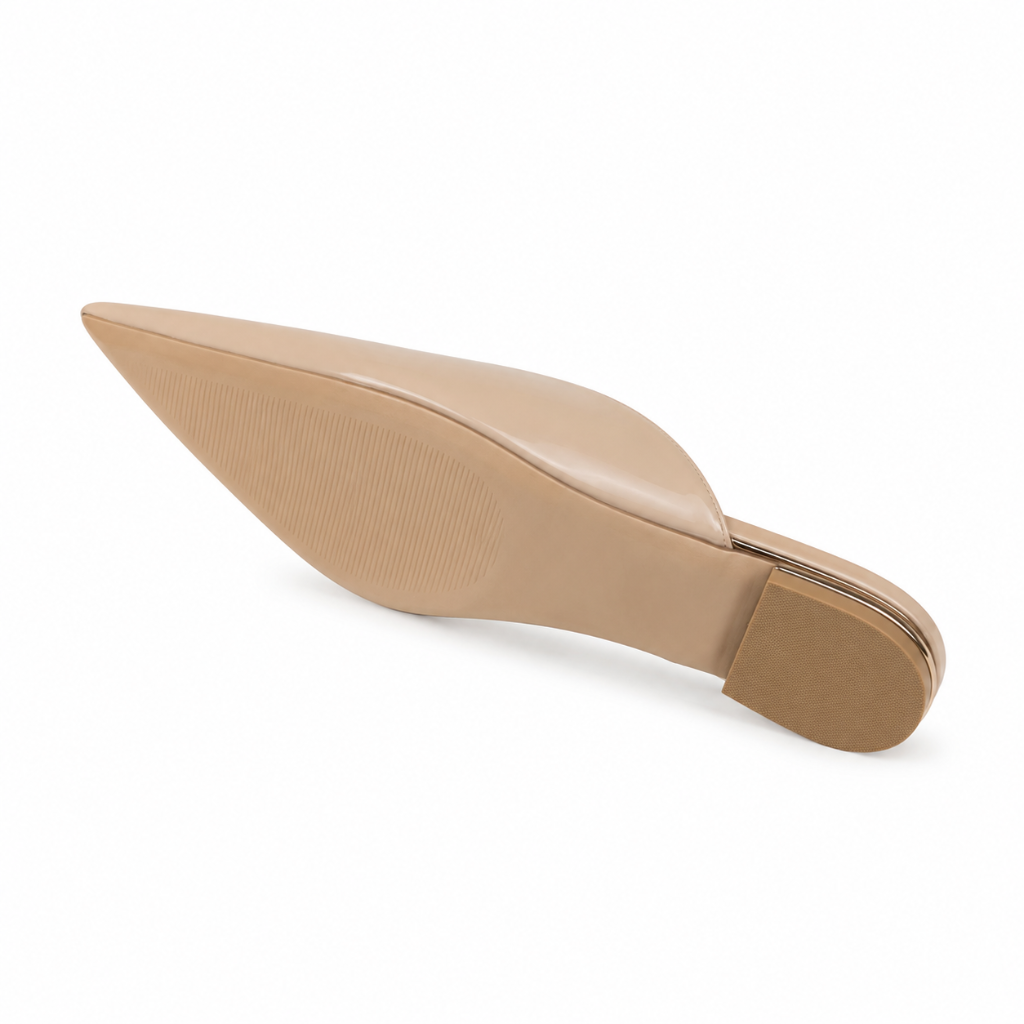 Venus women's nude mules pointed-toe detail