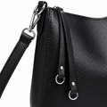 Opera women's black shoulder bag side profile