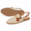 Venice women's white mules upper detail