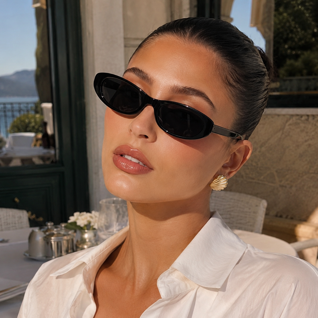 Geneva women's black sunglasses alternate angle