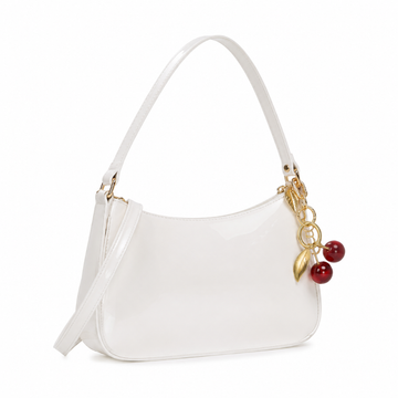 Milan women's white shoulder bag