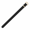 Sicily women's black leather belt width detail