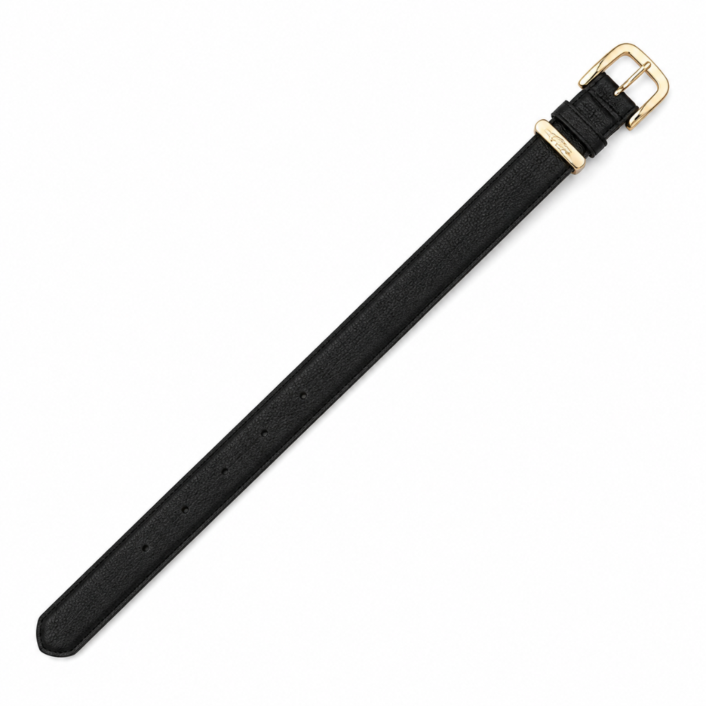 Sicily women's black leather belt width detail