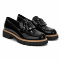 Colmar women's black loafers upper detail