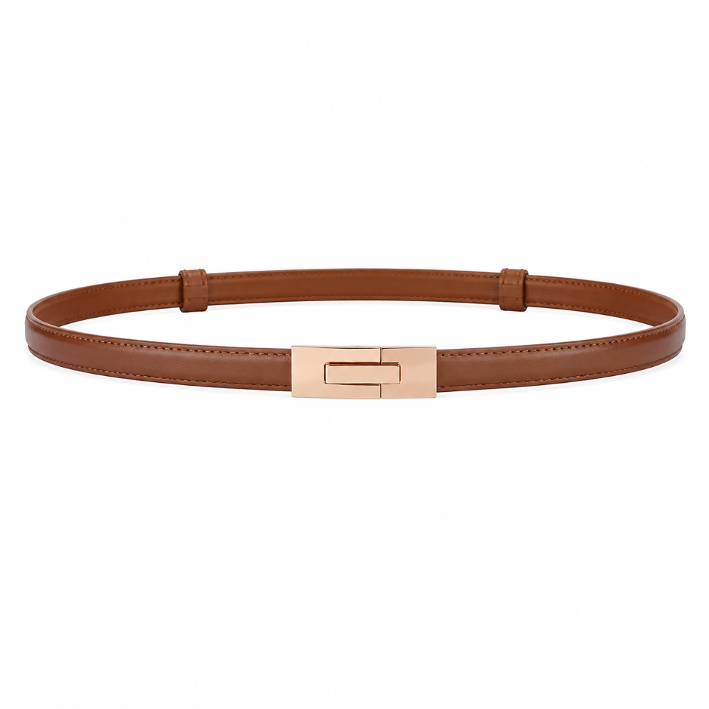 Prague women's brown leather belt