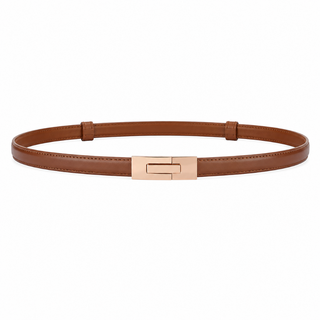 Prague women's brown leather belt