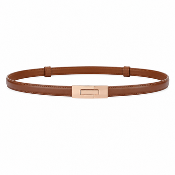 Prague women's brown leather belt