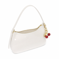 Milan women's white shoulder bag PU material detail