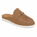 Madeleine women's cream mules side profile