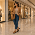 Chantilly women's caramel loafers additional view