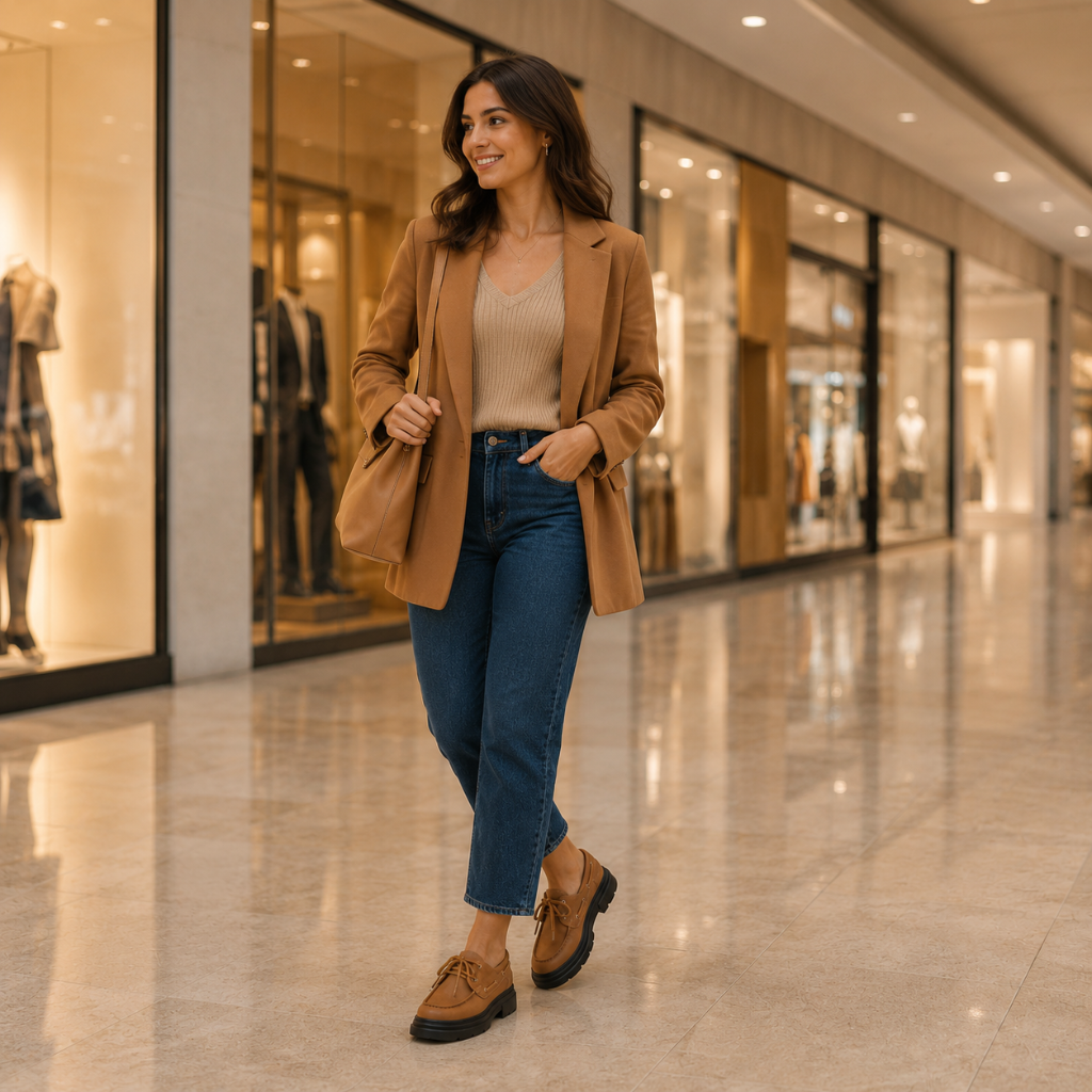 Chantilly women's caramel loafers additional view