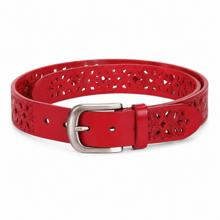 Sevilla women's red leather belt