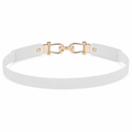 Madrid white waist belt fastening detail