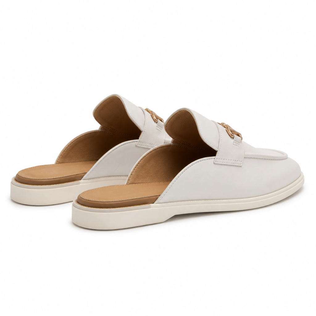 Madeleine women's white mules product detail