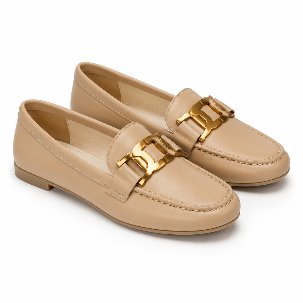 Nice women's khaki loafers product detail