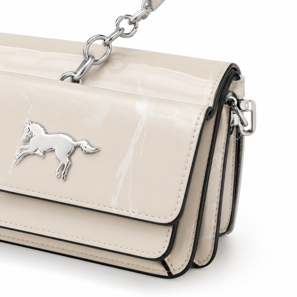Concorde women's white shoulder bag side profile