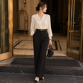Vienna women's black leather belt product detail
