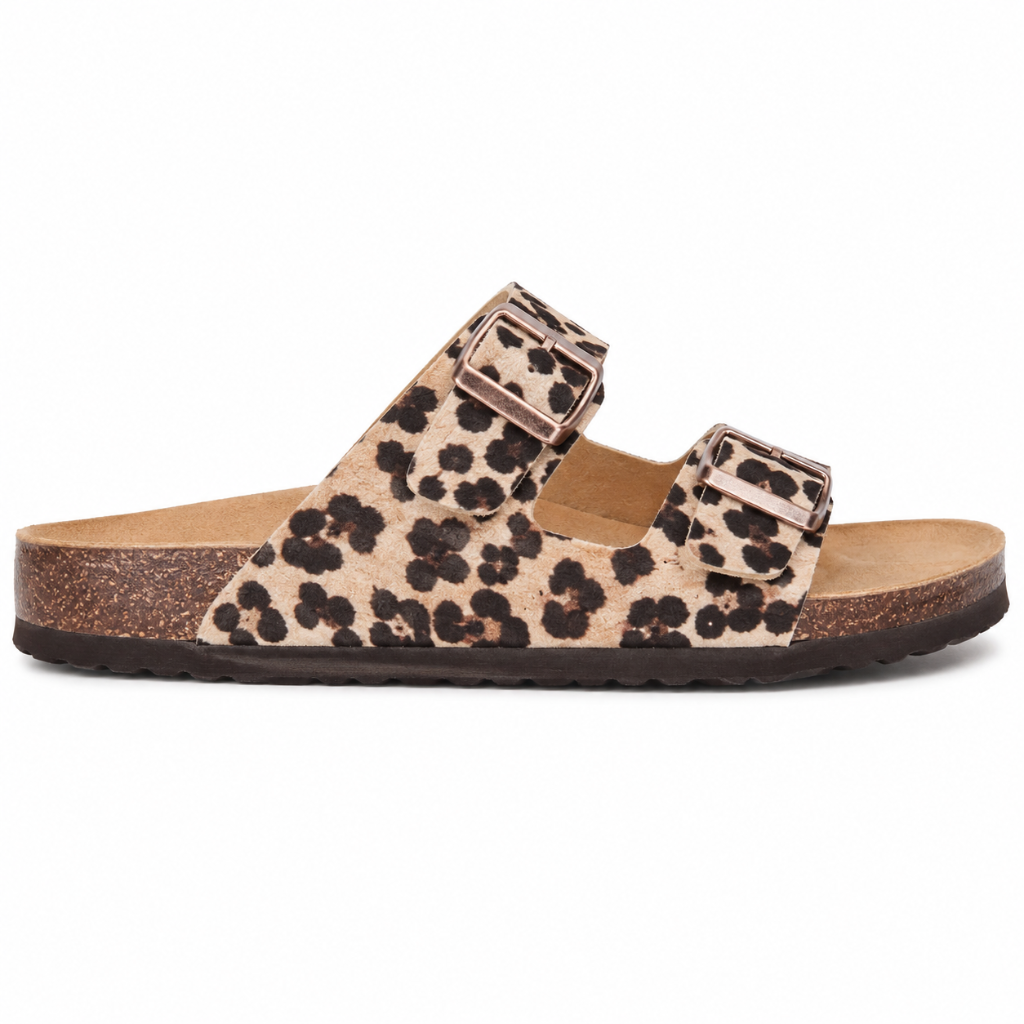 Colmar women's apricot leopard-print sandals