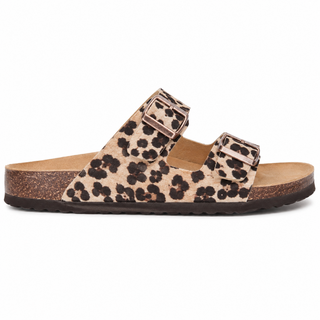 Colmar women's apricot leopard-print sandals