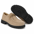 Loire women's khaki loafers upper detail