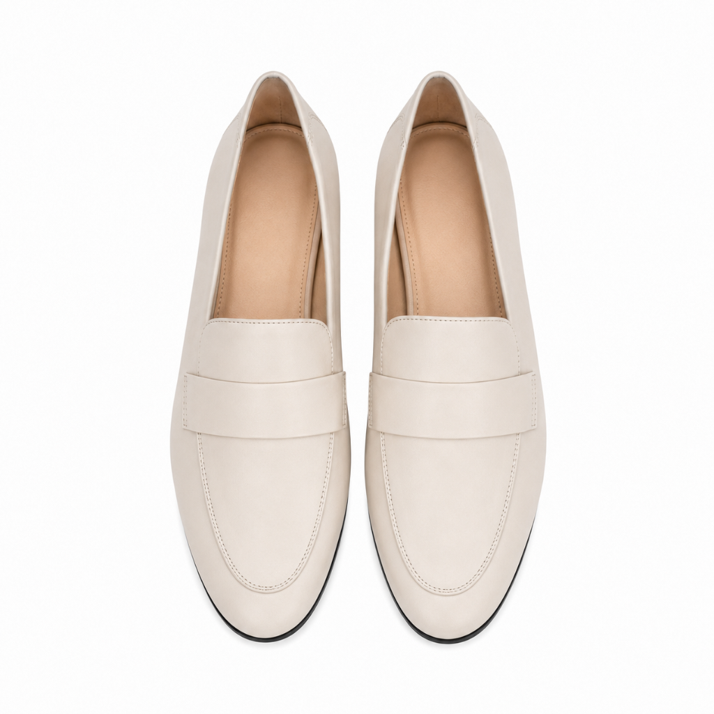 Bordeaux women's white loafers product detail