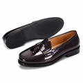 Paris women's brown loafers upper detail