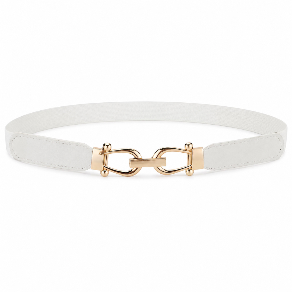 Madrid women's white waist belt