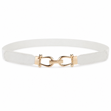 Madrid women's white waist belt