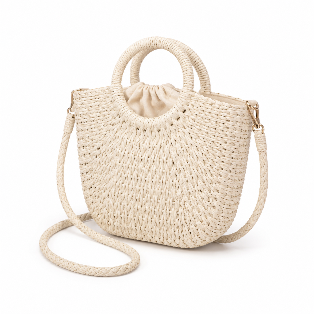 Sorrento women's white shoulder bag side profile