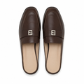 Luxembourg women's brown mules sole detail