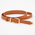 Sicily women's light brown leather belt width detail