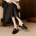 Luxembourg women's black mules alternate angle
