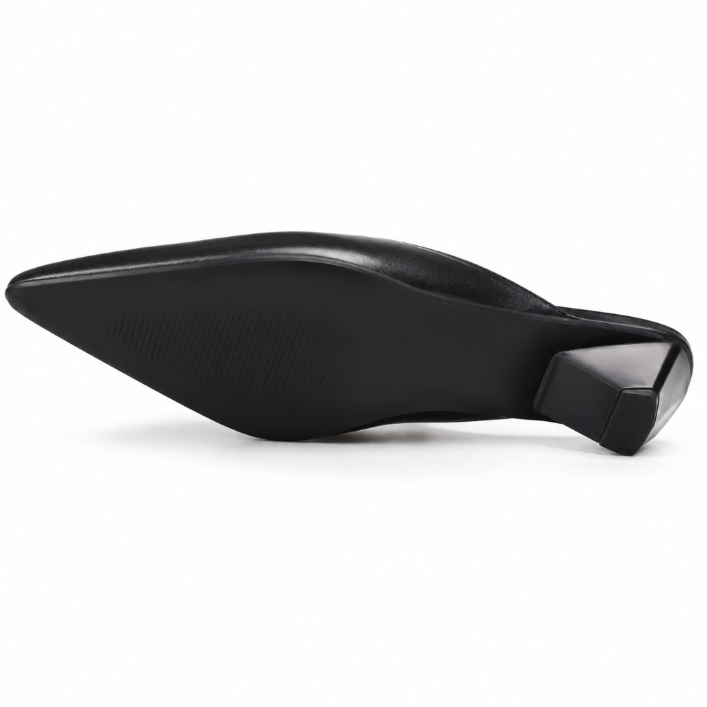 Venus women's black mules pointed-toe detail
